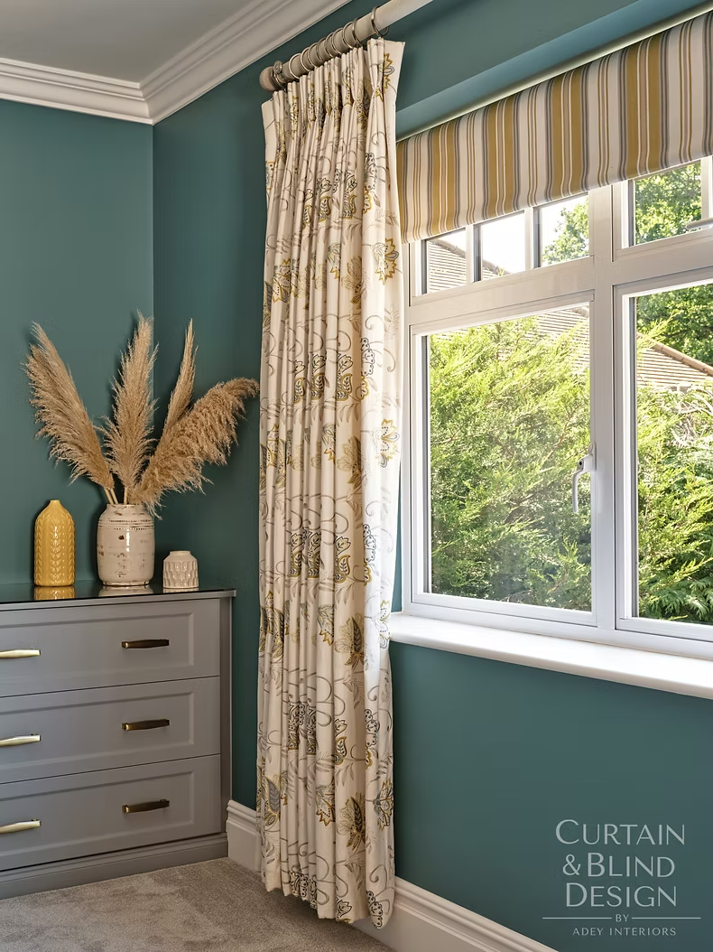 Completed residential curtains, blinds and soft furnishings by Curtain & Blind Design